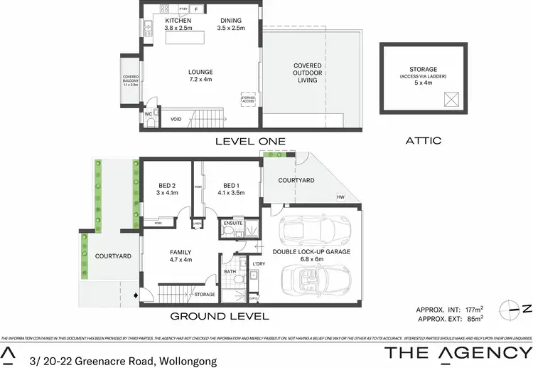 Floorplan of Homely townhouse listing, 3/20-22 Greenacre Road, Wollongong NSW 2500