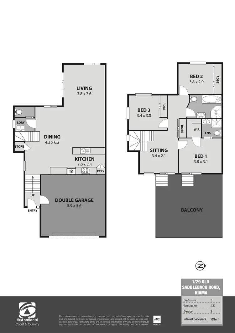 Floorplan of Homely townhouse listing, 1/29 Old Saddleback Road, Kiama NSW 2533