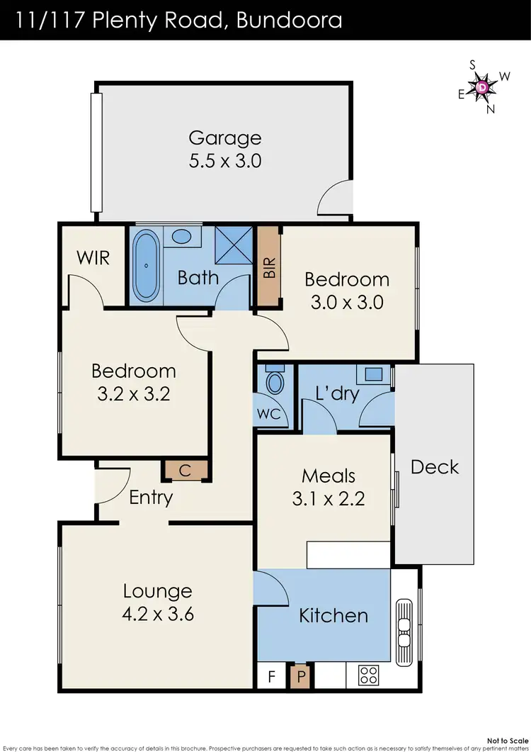 Floorplan of Homely unit listing, 11/117 Plenty Road, Bundoora VIC 3083