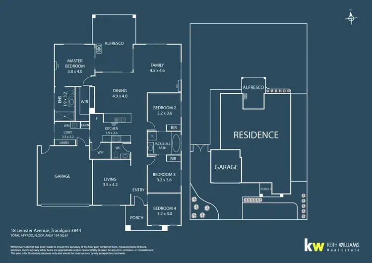 Floorplan of Homely house listing, 18 Leinster Avenue, Traralgon VIC 3844
