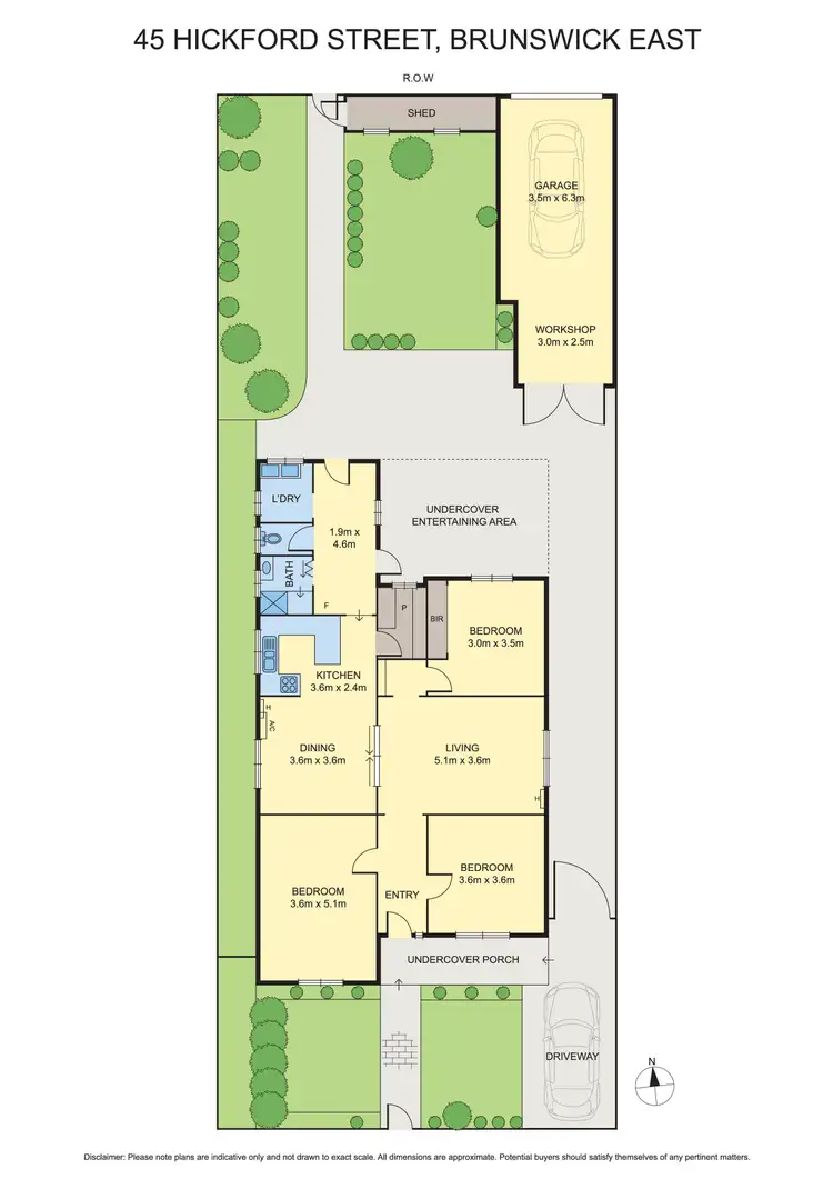 Floorplan of Homely house listing, 45 Hickford Street, Brunswick East VIC 3057