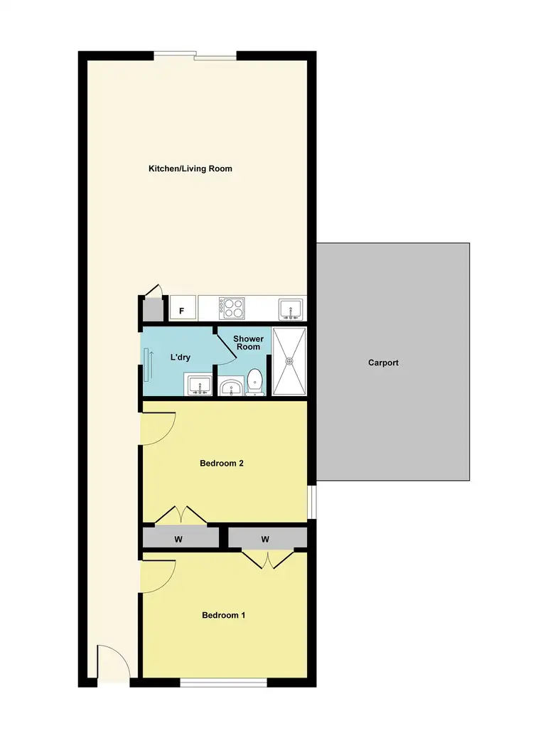 Floorplan of Homely unit listing, 2/54 Peel Street South, Golden Point VIC 3350