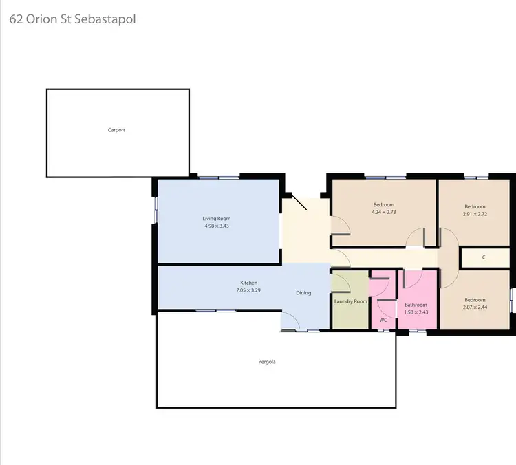 Floorplan of Homely house listing, 62 Orion Street, Sebastopol VIC 3356