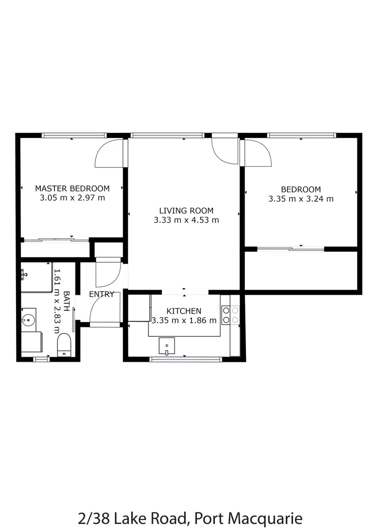 Floorplan of Homely villa listing, 2/38 Lake Road, Port Macquarie NSW 2444