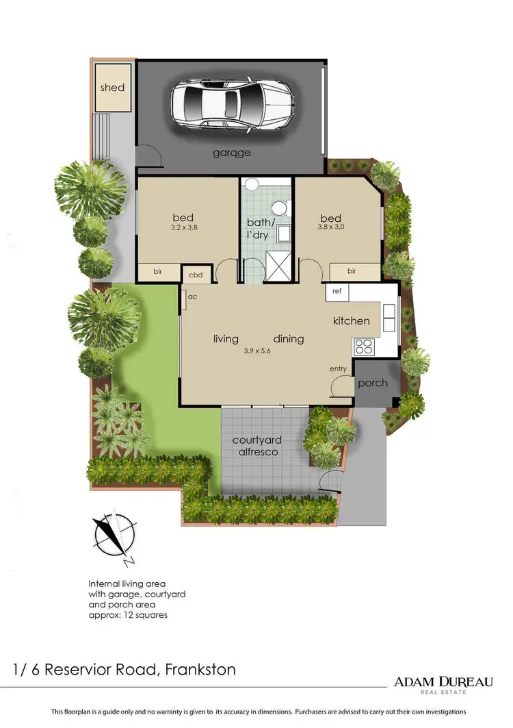 Floorplan of Homely unit listing, 1/6 Reservoir Road, Frankston VIC 3199