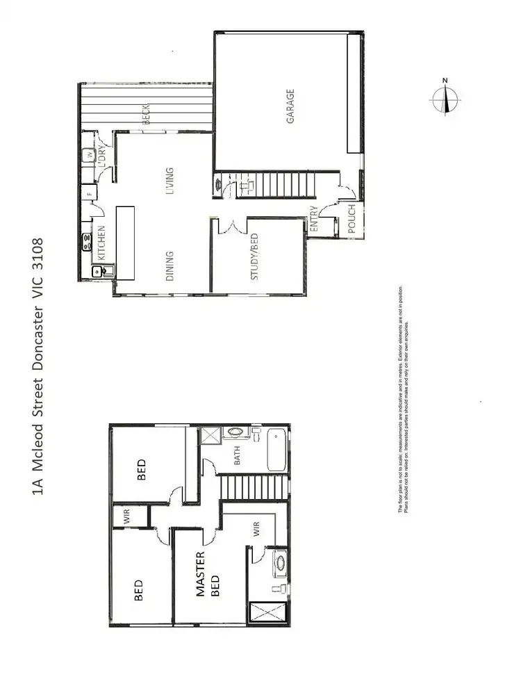 Floorplan of Homely townhouse listing, 1A McLeod Street, Doncaster VIC 3108