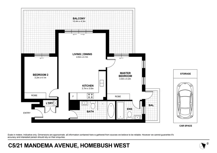 Floorplan of Homely apartment listing, C5.29/21 Mandemar Avenue, Homebush West NSW 2140