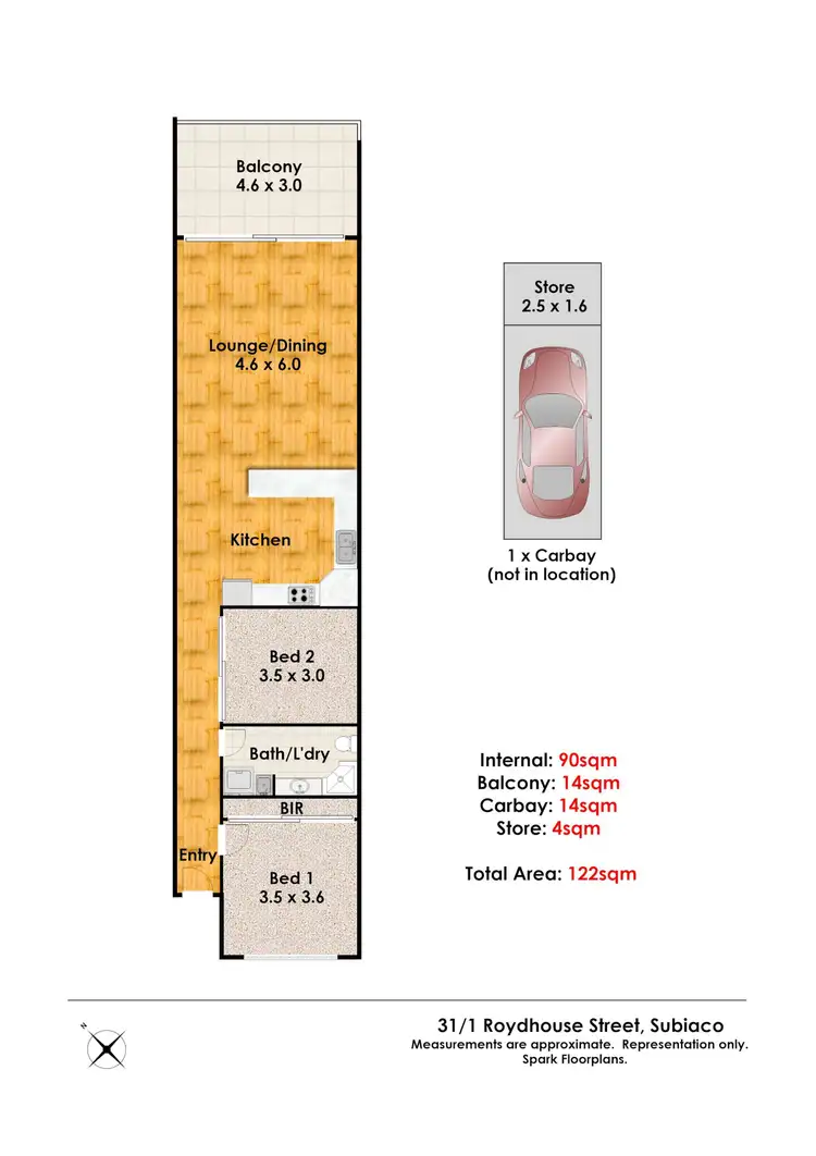 Floorplan of Homely apartment listing, 31/1 Roydhouse Street, Subiaco WA 6008