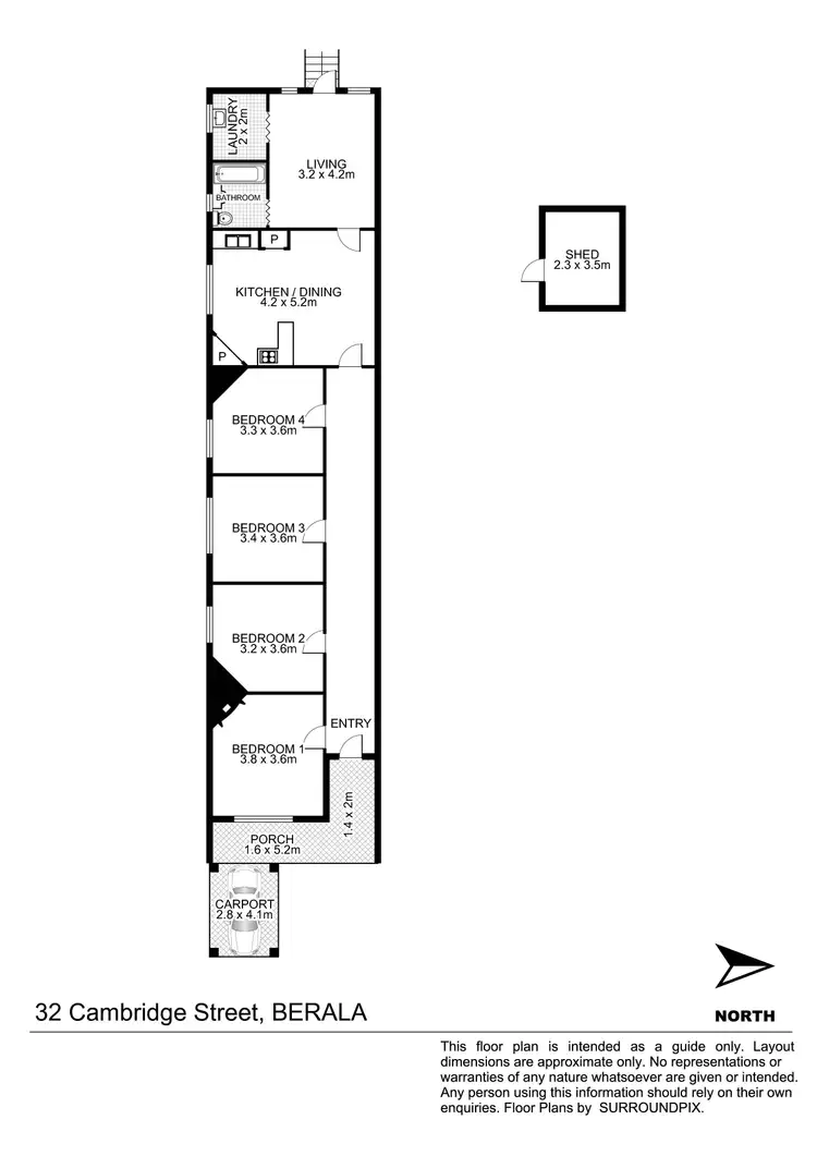 Floorplan of Homely house listing, 32 Cambridge Street, Berala NSW 2141