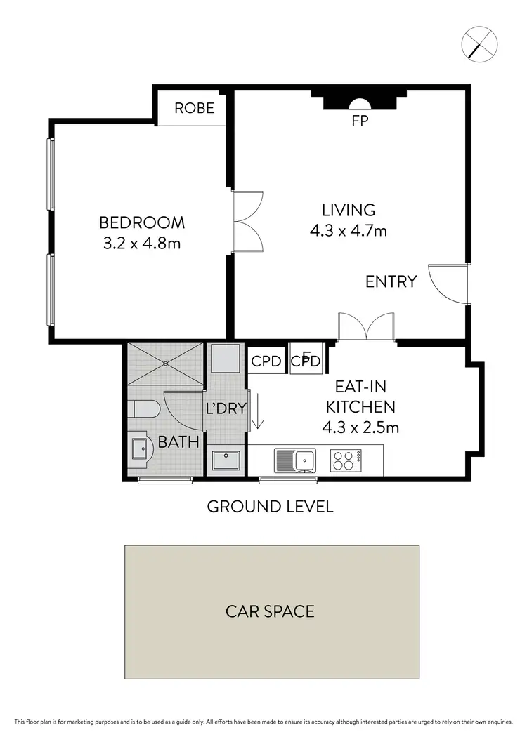 Floorplan of Homely apartment listing, 3/55 The Boulevarde, Lewisham NSW 2049