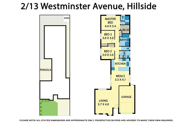 Floorplan of Homely unit listing, 2/13 Westminister Avenue, Hillside VIC 3037