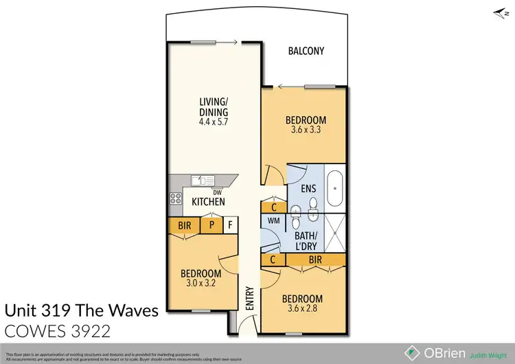 Floorplan of Homely apartment listing, 319/2-10 Steele Street, Cowes VIC 3922