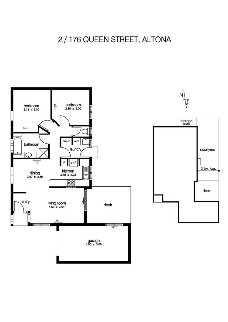 Floorplan of Homely unit listing, 2/176 Queen Street, Altona VIC 3018