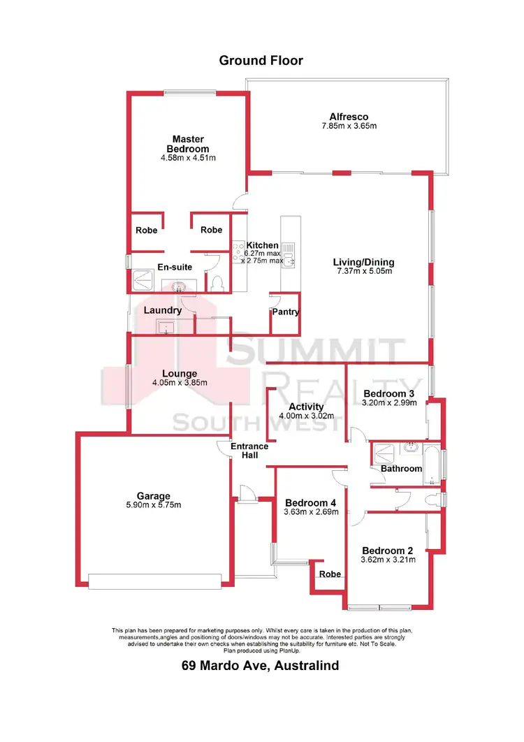 Floorplan of Homely house listing, 69 Mardo Avenue, Australind WA 6233