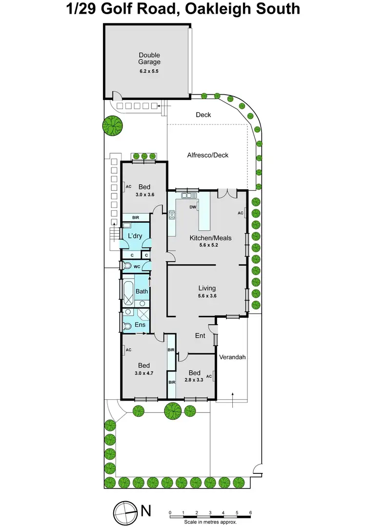 Floorplan of Homely unit listing, 1/29 Golf Road, Oakleigh South VIC 3167