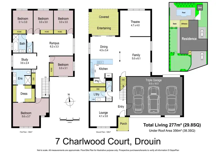 Floorplan of Homely house listing, 7 Charlwood Court, Drouin VIC 3818