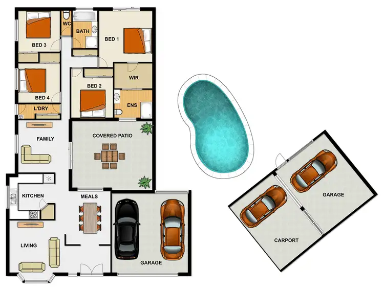 Floorplan of Homely house listing, 8 Zenith Court, Regents Park QLD 4118