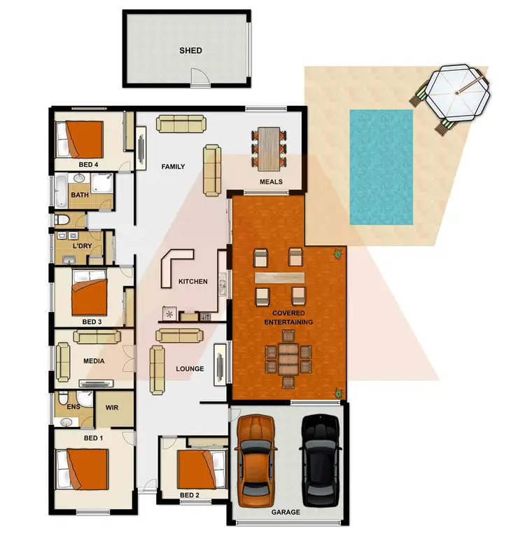 Floorplan of Homely house listing, 32 Gibraltar Circuit, Parkinson QLD 4115