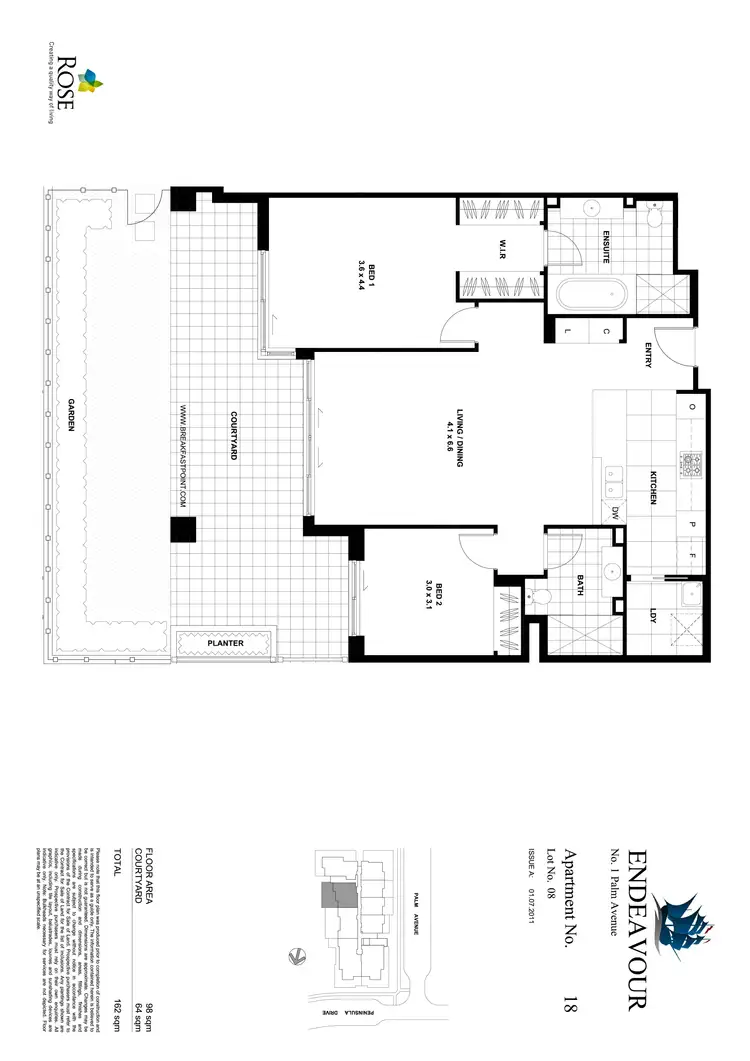 Floorplan of Homely apartment listing, 18/1 Palm Avenue, Breakfast Point NSW 2137