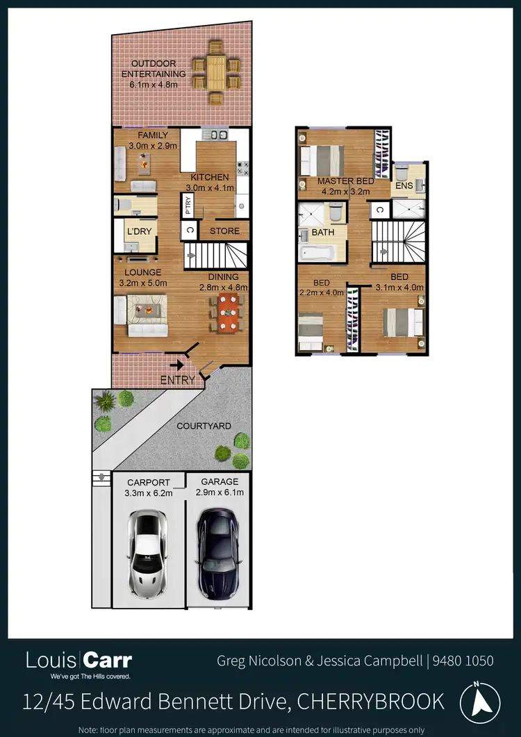 Floorplan of Homely townhouse listing, 12/45 Edward Bennett Drive, Cherrybrook NSW 2126