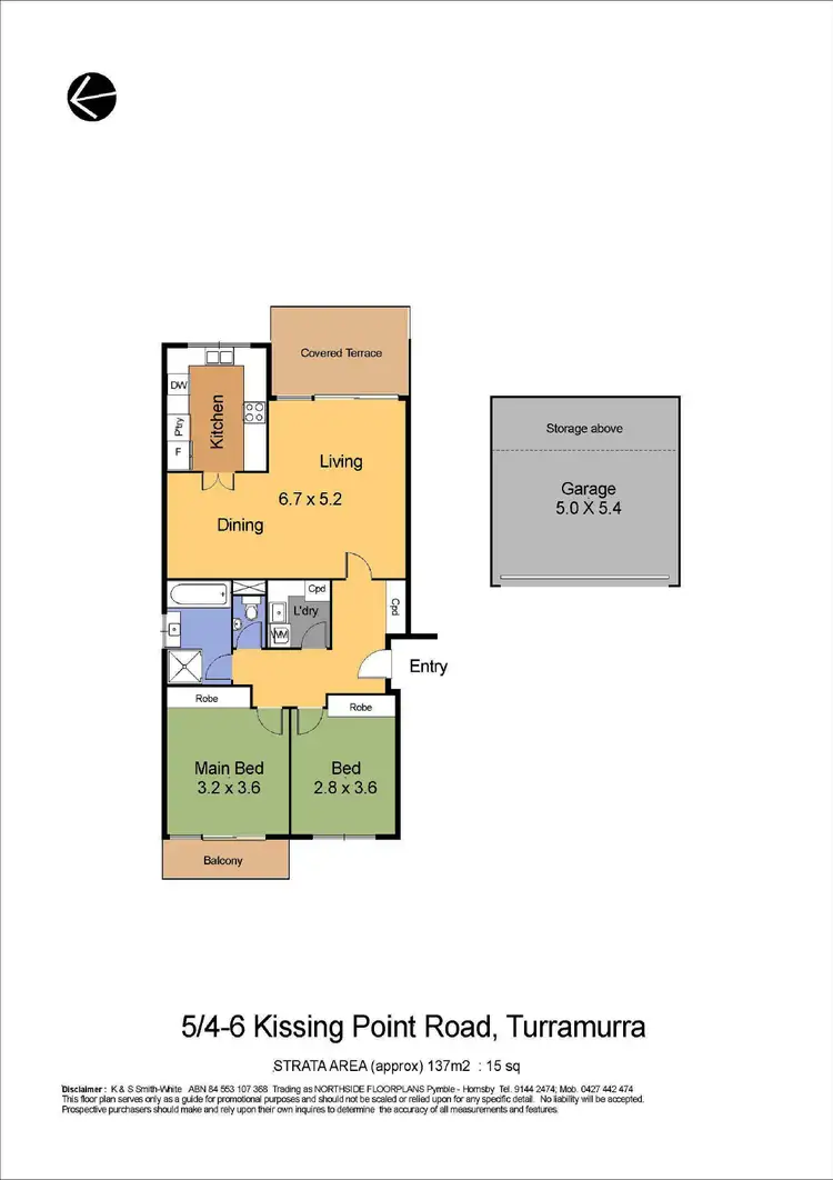 Floorplan of Homely apartment listing, 5/4-6 Kissing Point Road, Turramurra NSW 2074