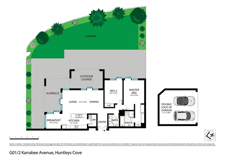 Floorplan of Homely apartment listing, G01/2 Karrabee Avenue, Huntleys Cove NSW 2111