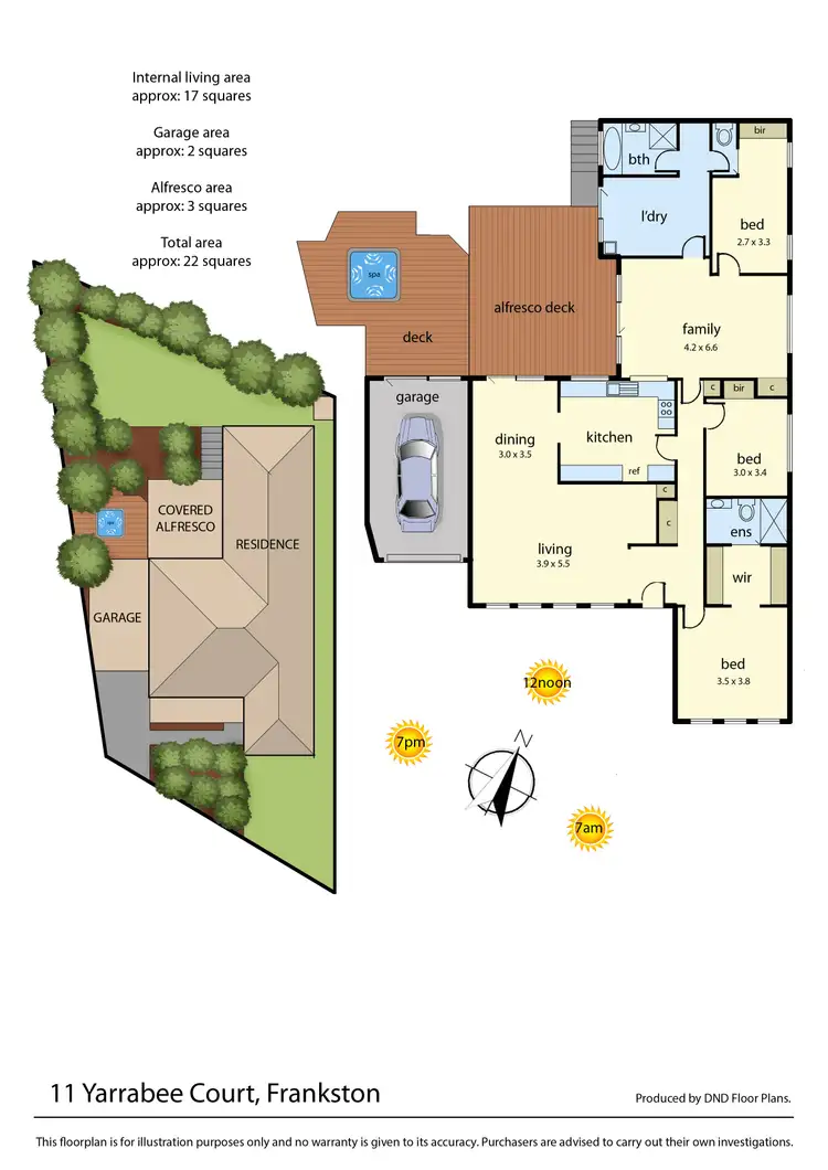 Floorplan of Homely house listing, 11 Yarrabee Court, Frankston VIC 3199
