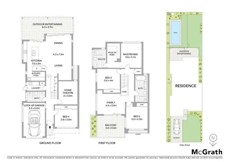 Floorplan of Homely semi-detached listing, 4A Oaks Street, Cronulla NSW 2230