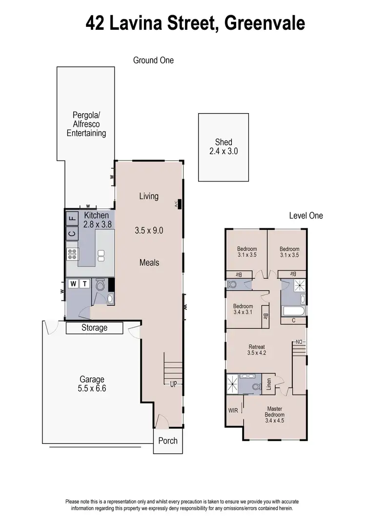 Floorplan of Homely house listing, 42 Lavinia Street, Greenvale VIC 3059