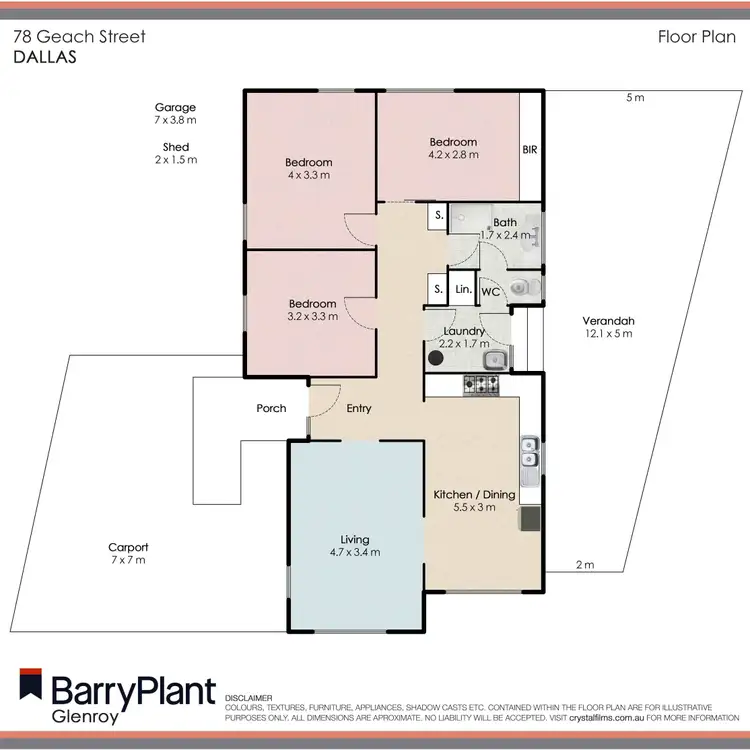 Floorplan of Homely house listing, 78 Geach Street, Dallas VIC 3047