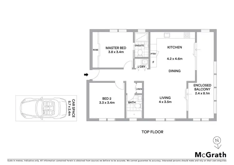 Floorplan of Homely apartment listing, 5/273 Avoca Street, Randwick NSW 2031