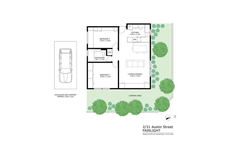 Floorplan of Homely apartment listing, 2/31 Austin Street, Fairlight NSW 2094