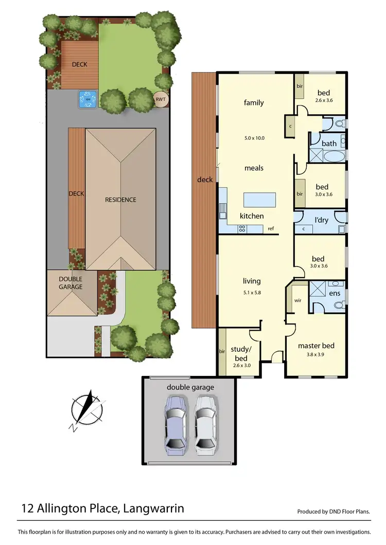 Floorplan of Homely house listing, 12 Allington Place, Langwarrin VIC 3910