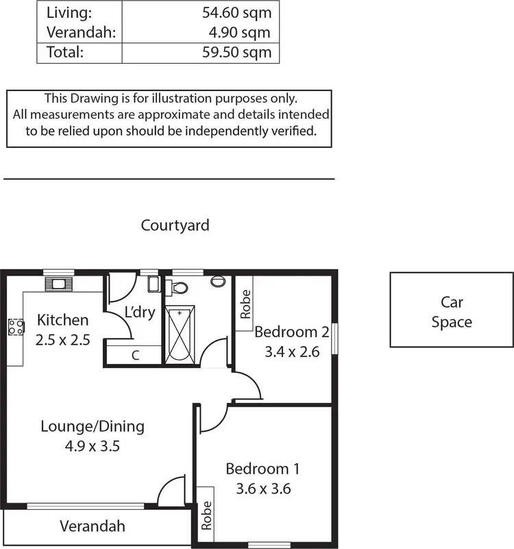 Floorplan of Homely unit listing, 3/2 Vine Terrace, Klemzig SA 5087