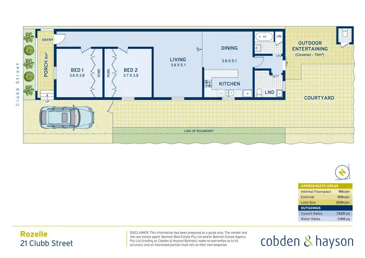 Floorplan of Homely house listing, 21 Clubb Street, Rozelle NSW 2039