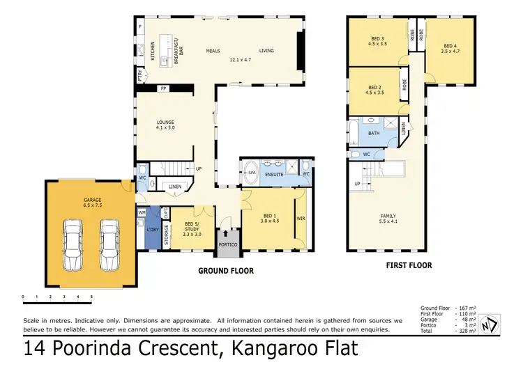 Floorplan of Homely house listing, 14 Poorinda Crescent, Kangaroo Flat VIC 3555