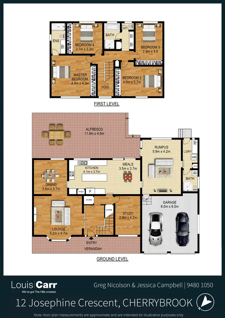 Floorplan of Homely house listing, 12 Josephine Crescent, Cherrybrook NSW 2126