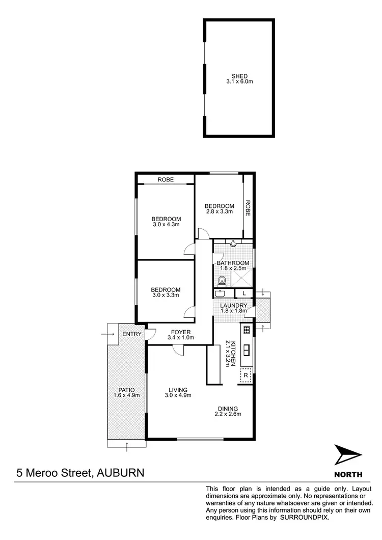 Floorplan of Homely house listing, 5 Meroo Street, Auburn NSW 2144