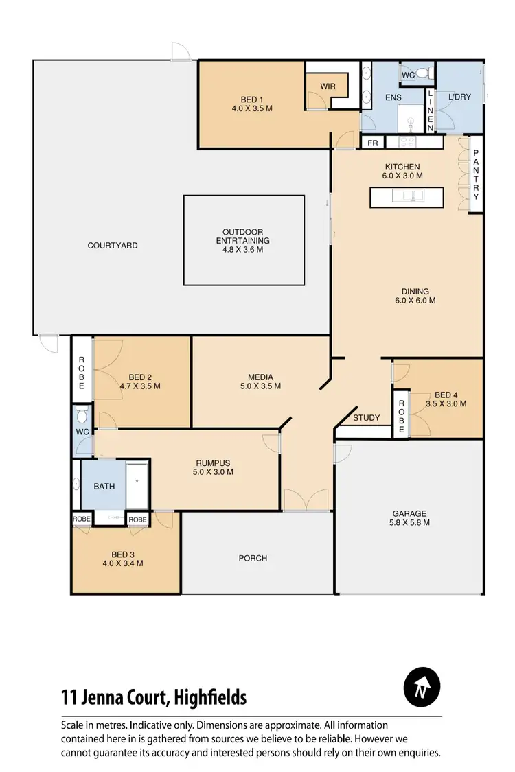 Floorplan of Homely house listing, 11 Jenna Court, Highfields QLD 4352