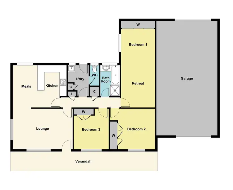 Floorplan of Homely house listing, 1 Lawrence Street, Sebastopol VIC 3356