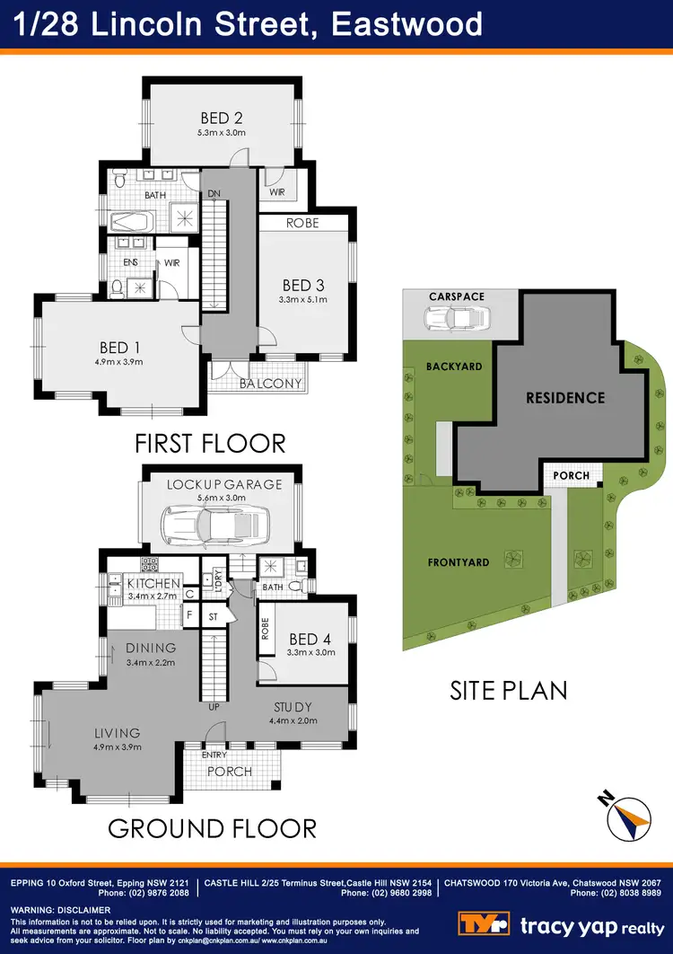 Floorplan of Homely townhouse listing, 1/28 Lincoln Street, Eastwood NSW 2122