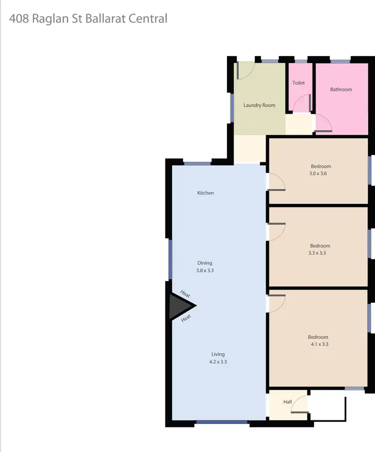 Floorplan of Homely house listing, 408 Raglan Street South, Ballarat Central VIC 3350