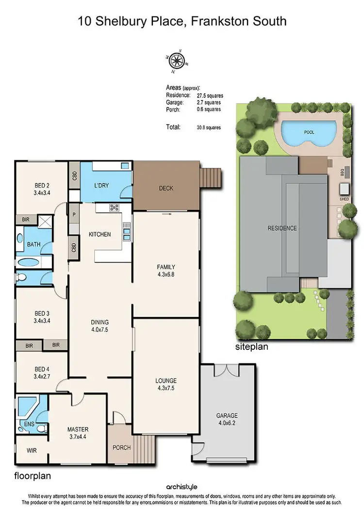 Floorplan of Homely house listing, 10 Shelbury Place, Frankston South VIC 3199