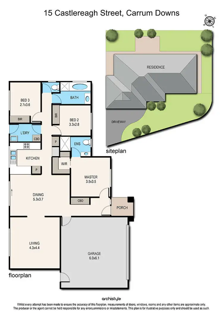 Floorplan of Homely house listing, 15 Castlereagh Street, Carrum Downs VIC 3201