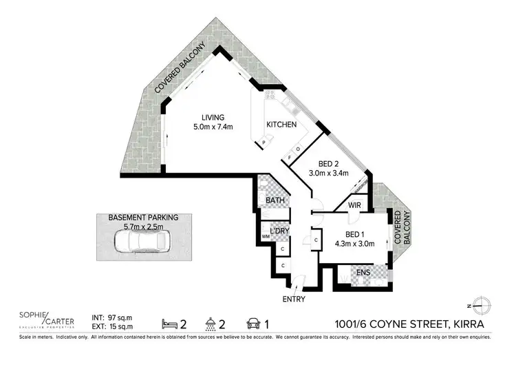 Floorplan of Homely unit listing, 1001/6 Coyne Street, Kirra QLD 4225