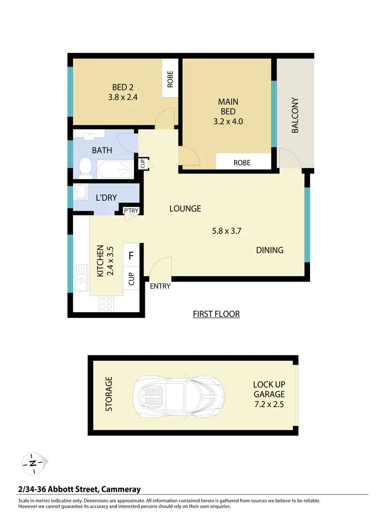 Floorplan of Homely apartment listing, 2/34-36 Abbott Street, Cammeray NSW 2062