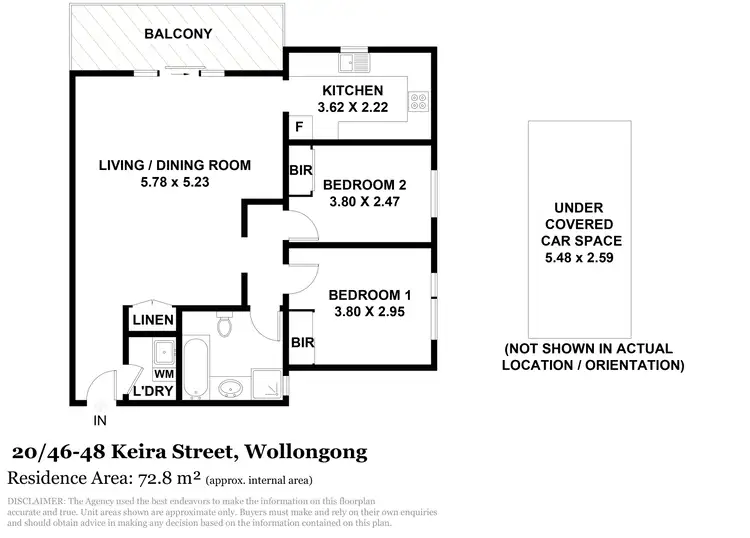 Floorplan of Homely apartment listing, 20/48 Keira Street, Wollongong NSW 2500