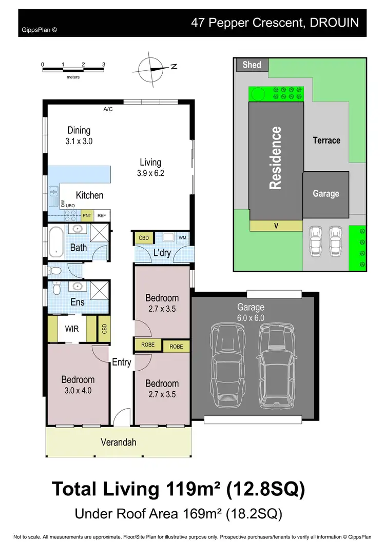 Floorplan of Homely house listing, 47 Pepper Crescent, Drouin VIC 3818