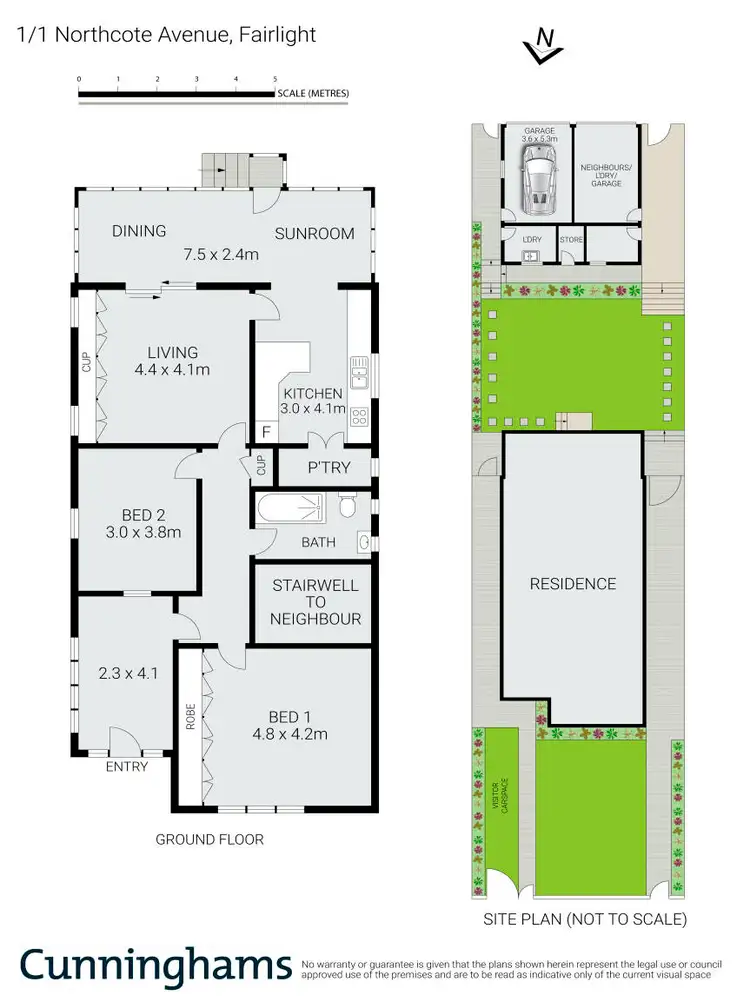 Floorplan of Homely semi-detached listing, 1/1 Northcote Avenue, Fairlight NSW 2094