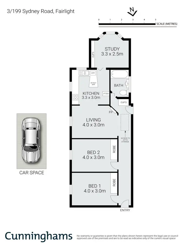 Floorplan of Homely apartment listing, 3/199 Sydney Road, Fairlight NSW 2094